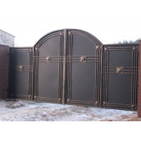 Ворота металлические, на столбах/в раме №038. Производство: Украина, Одесса