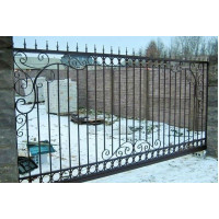 Ворота откатные/распашные из металла, ковка №112. Производство: Украина, Одесса